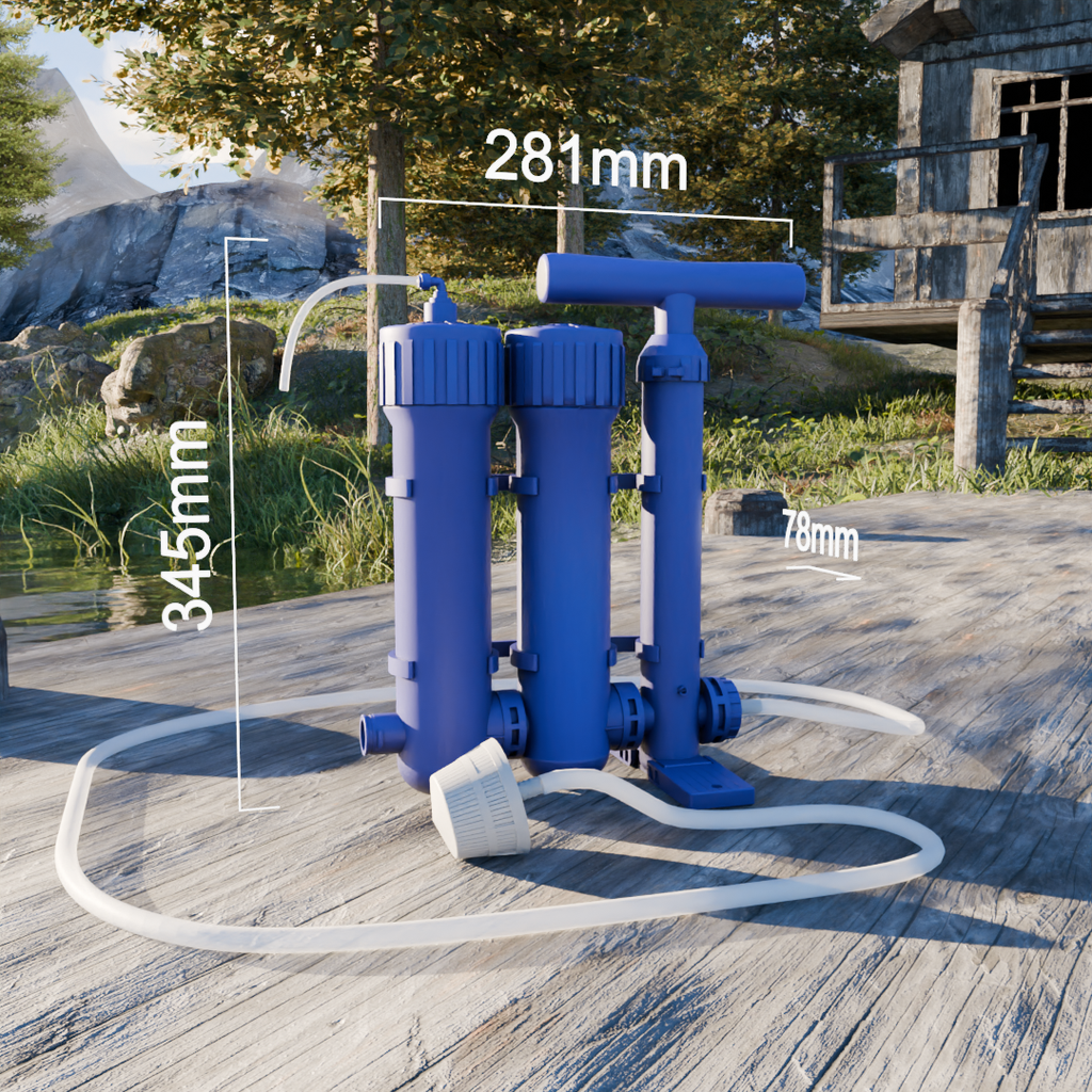 Filtru de camping pentru apa de izvor Bluefilter