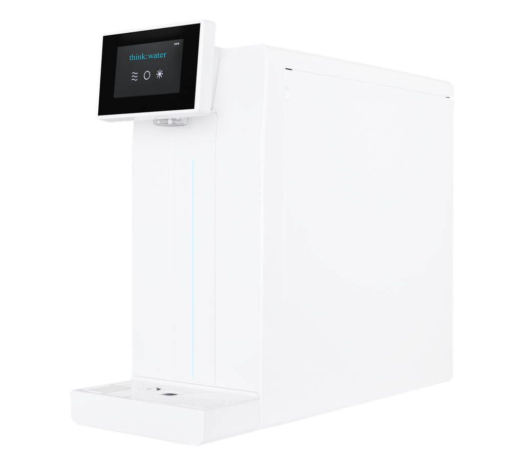 Dozator profesional de apa carbogazoasa Ready Water Top cu filtru de apa Silver Mini, butelie de CO2 incorporate si interfata LED