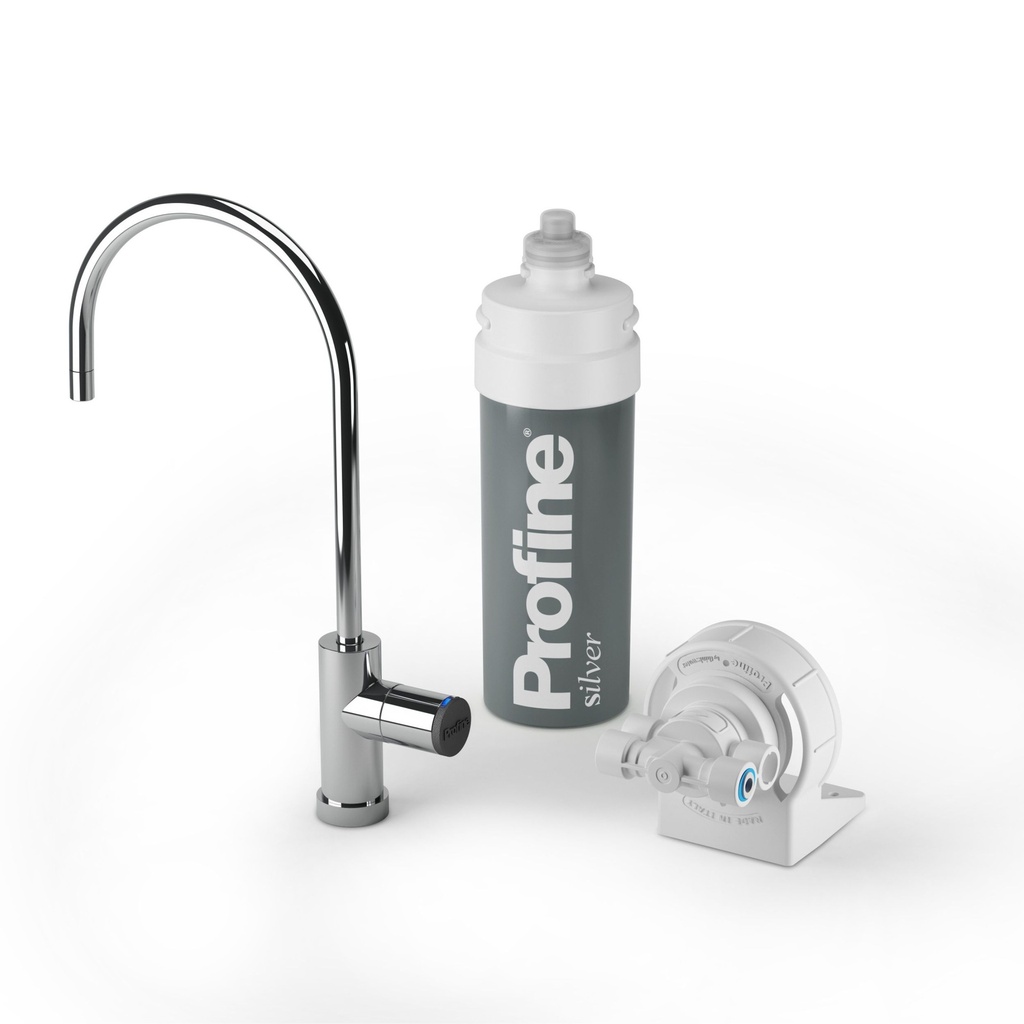 Filtru de apa Profine Silver Small, cu baterie inteligenta si kit complet de instalare