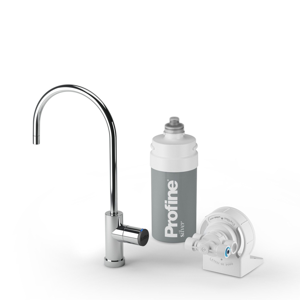 [Y21529B - B2F] Filtru de apa Profine Silver Mini, cu baterie inteligenta si kit complet de instalare