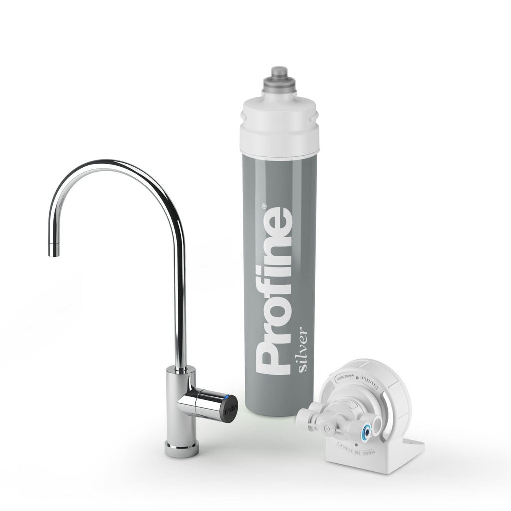Filtru de apa Profine Silver Medium, cu baterie inteligenta si kit complet de instalare