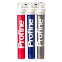 Filtru de apa Triplex Red-Blue-Silver Large cu Mircofiltrare cu Kit de instalare, robinet si baterie incluse