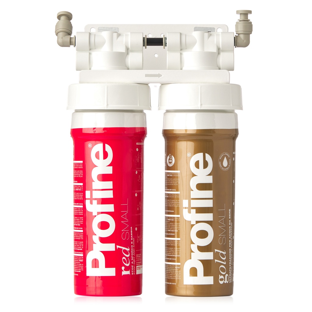 Filtru de apa Duplex Red-Gold Small pentru apa potabila cu Ultrafiltrare si Kit de instalare inclus