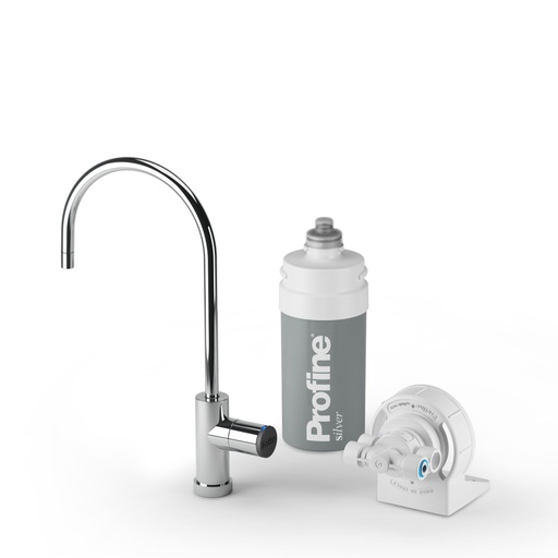 [Y21529B - B2F] Filtru de apa Profine Silver Mini, cu baterie inteligenta si kit complet de instalare