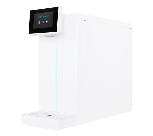 [850861] Dozator profesional de apa carbogazoasa Ready Water Top cu filtru de apa Silver Mini, butelie de CO2 incorporate si interfata LED